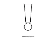 Molde de ponto de exclamação Molde de ponto de exclamação para 3º Ano, 2º Ano, 1º Ano de Língua Portuguesa, Sinais de pontuação - Material educacional