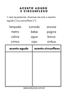 Acento agudo e circunflexo Acento agudo e circunflexo para 3º Ano, 2º Ano, 1º Ano de Língua Portuguesa, Acentuação - Material educacional