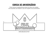 Coroa de aniversário para imprimir