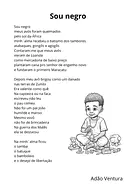 Sou negro, de Adão Ventura Sou negro, de Adão Ventura para 5º Ano, 4º Ano, 3º Ano, 2º Ano, 1º Ano de Datas Comemorativas, Biblioteca, Poema infantil,...