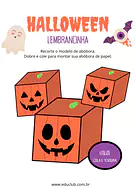 Lembrancinha do Halloween para Creche, Pré-Escola de Datas Comemorativas, Halloween, Crafts, Artes - Material educacional