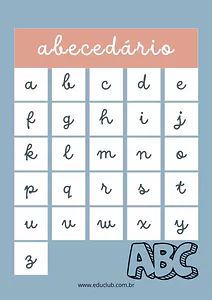 Alfabeto Montessori para imprimir