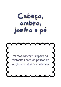 Cabeça, ombro, joelho e pé