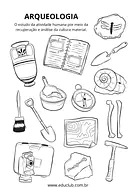 Atividade sobre arqueologia para 2º Ano, 1º Ano de Geografia - Material educacional