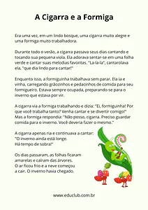 A cigarra e a formiga