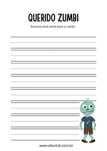 Atividade de produção de texto do Halloween
