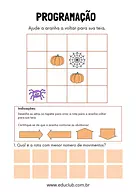 Atividade de programação para crianças
