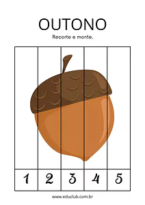 Quebra-cabeça de outono para Educação Infantil