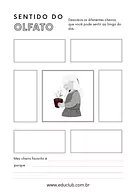 Atividade órgãos do sentido 1 ano para 1º Ano de Ciências, Cinco sentidos - Material educacional