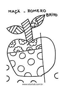 Romero Britto para colorir