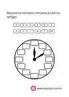 Relógio romano Relógio romano para 4º Ano, 3º Ano, 2º Ano de Números, Matemática - Material educacional